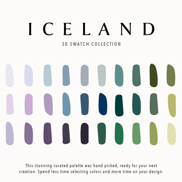 Iceland 30 Swatch Digital Color Palette