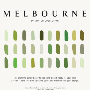Melbourne 30 Swatch Digital Color Palette