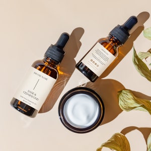 CANVA Essential Oil Label Template | Minimal Dropper Bottle Label | Essential Oil Packaging | Editable Product Label | Printable Label