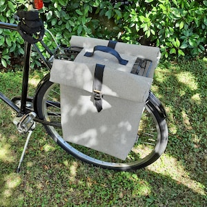 Sacoche vélo sacoche, double sac coton, sac vélo urbain