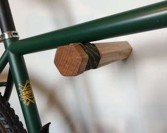 Porte-vélos mural en bois, porte-vélos en acajou