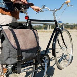 Momadrom Tasche, Fahrradtasche in Jeans und Kunstleder
