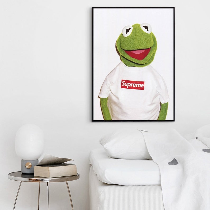 Kermit the Frog Poster Wall Art Canvas Painting Pictures For | Etsy