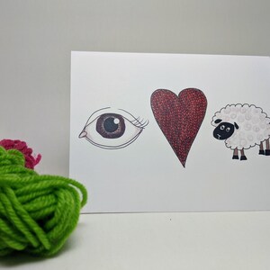 Auge Liebe Ewe - Grußkarte