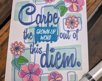 Carpe [BLEEP] Diem Greeting Card