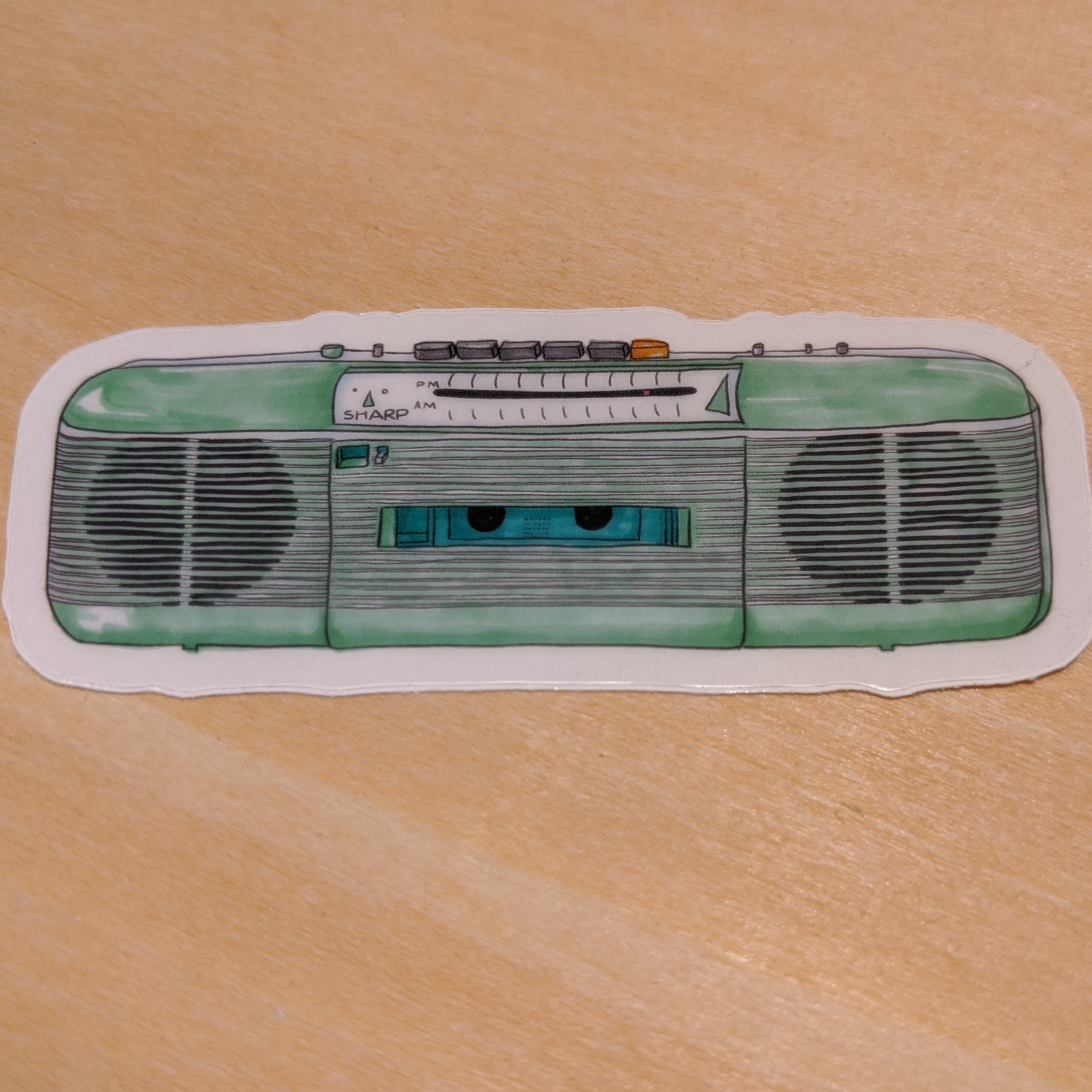 Boombox Clear Vinyl Stickers - Etsy