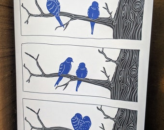 Mourning Doves - Digital Art Print - Romantic Gift