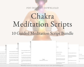 Chakra Guided Meditation Script Bundle Guided Meditation Script Collection 10 Guided Meditations Bundle Meditation Guide PDF