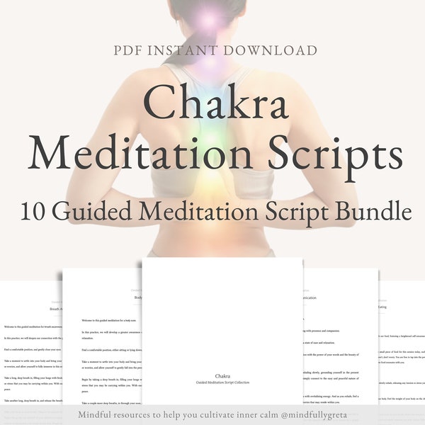 Chakra Guided Meditation Script Bundle Guided Meditation Script Collection 10 Guided Meditations Bundle Meditation Guide PDF