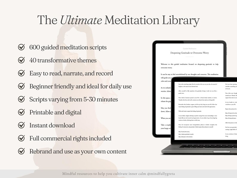 600 Guided Meditation Script Bundle Guided Meditation Script Collection Guided Meditations Bundle Meditation Guide PDF Printable image 3