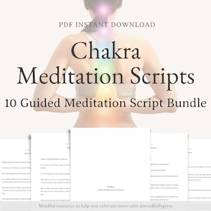 Chakra Guided Meditation Script Bundle Guided Meditation Script Collection 10 Guided Meditations Bundle Meditation Guide PDF
