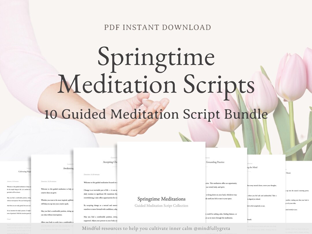 Springtime Guided Meditation Script Bundle Guided Meditation Script ...