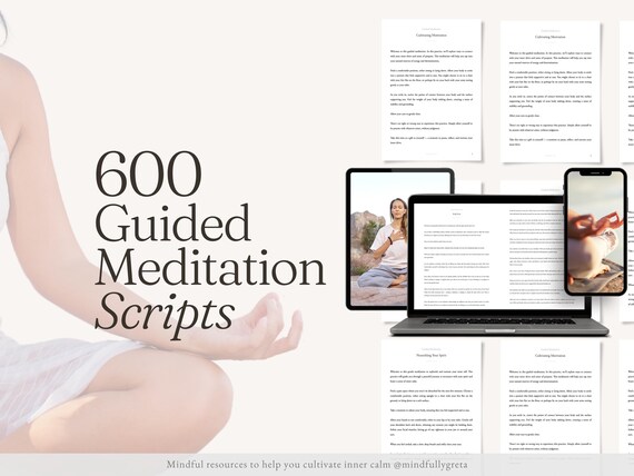 600 Guided Meditation Script Bundle Guided Meditation Script Collection Guided Meditations Bundle Meditation Guide PDF Printable