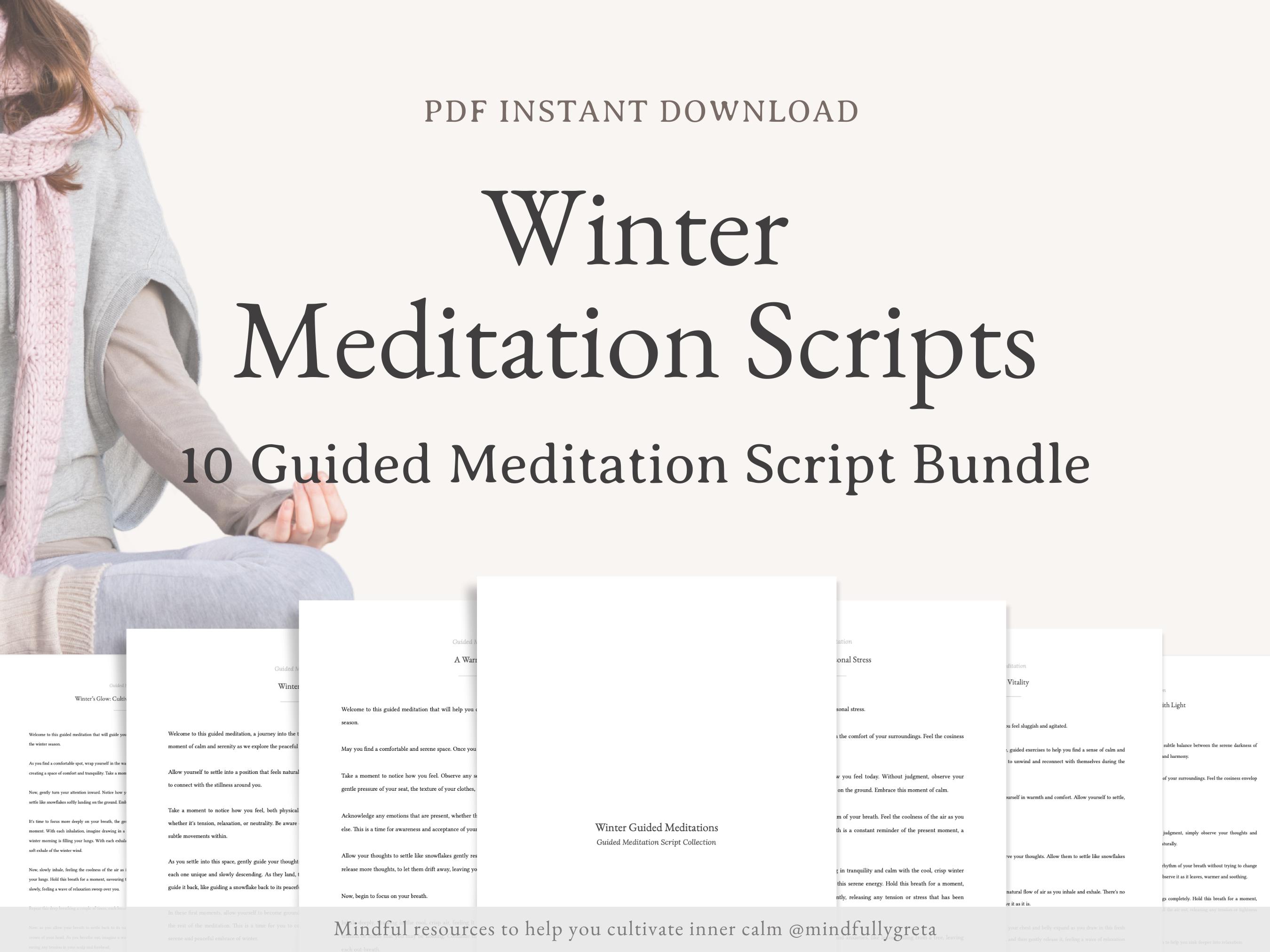Winter Guided Meditation Script Bundle Guided Meditation Script ...