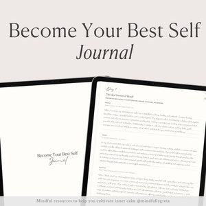 Become Your Best Self Journal Become Your Best Self Planner Digital Planner Digital Journal ipad Journal Mindfulness Journal