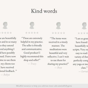 Puede incluir: Cuatro testimonios de clientes con calificaciones de cinco estrellas y citas sobre la calidad y utilidad de los productos. El texto incluye citas de Robyn, Tracy, Rosa y Lorraine.