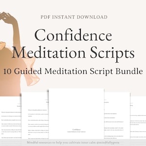 Confidence Guided Meditation Script Collection Guided Meditation Script Bundle Guided Meditation PDF Guided Meditation Guide