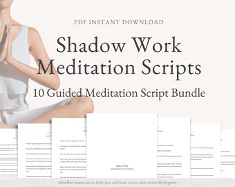 Shadow Work Guided Meditation Script Bundle Guided Meditation Script Collection 10 Guided Meditation Bundle Meditation Guide PDF