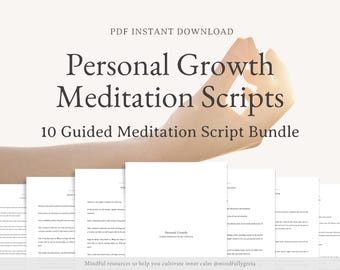 Personal Growth Guided Meditation Script Bundle Guided Meditation Script Collection 10 Guided Meditations Bundle Meditation Guide PDF