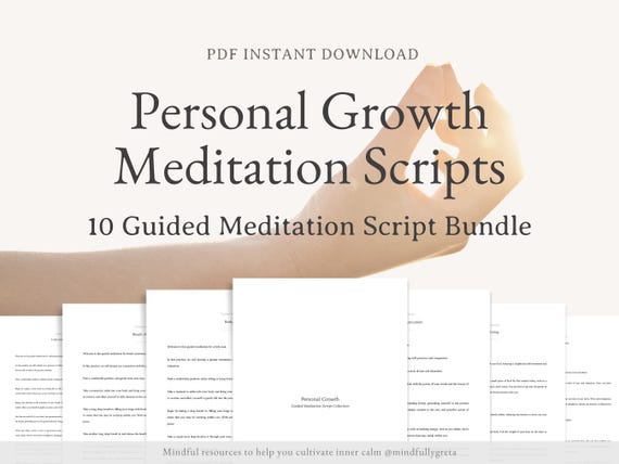 Personal Growth Guided Meditation Script Bundle Guided Meditation Script Collection 10 Guided Meditations Bundle Meditation Guide PDF