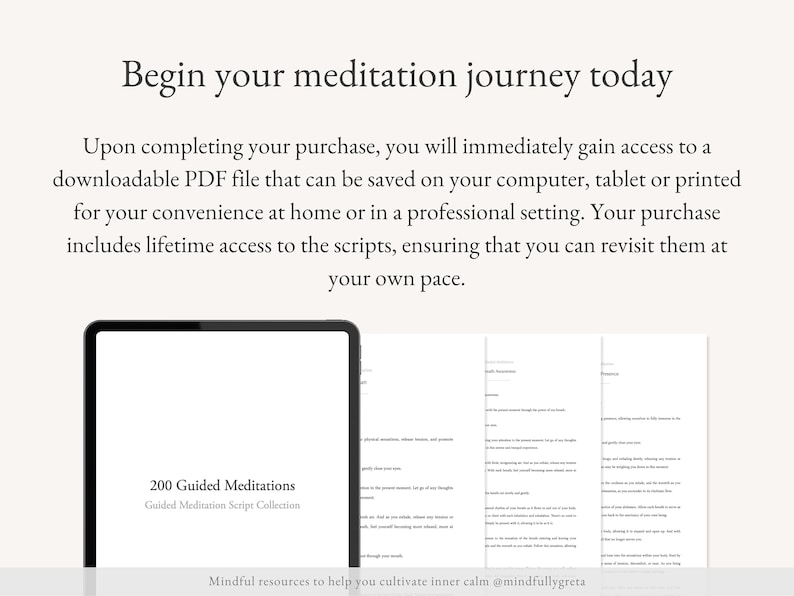 200 Guided Meditation Script Bundle Guided Meditation Script Collection Guided Meditations Bundle Meditation Guide PDF zdjęcie 6