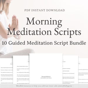 10 Guided Meditation Scripts Morning Collection Guided Meditation Bundle