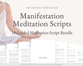 Manifestation Guided Meditation Script Bundle Guided Meditation Script Collection 10 Guided Meditations Bundle Meditation Guide PDF