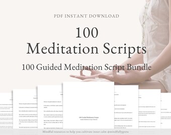 100 Guided Meditation Script Bundle Guided Meditation Script Collection 10 Guided Meditations Bundle Meditation Guide PDF