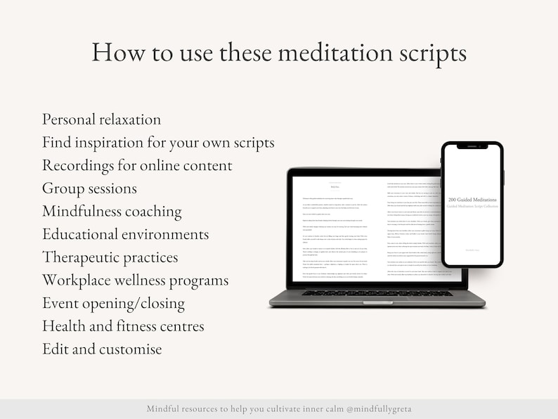 200 Guided Meditation Script Bundle Guided Meditation Script Collection Guided Meditations Bundle Meditation Guide PDF zdjęcie 5