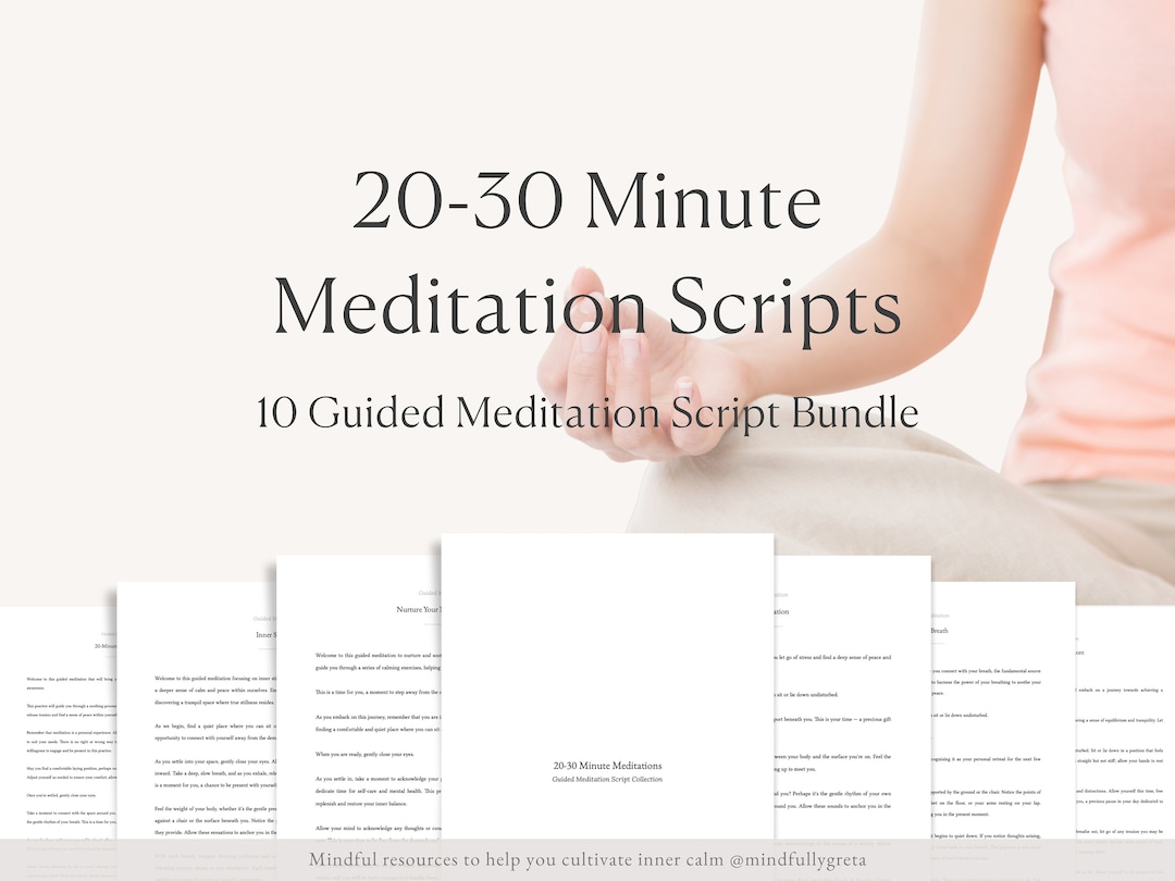 2030 Minute Guided Meditation Script Bundle Guided Meditation Script