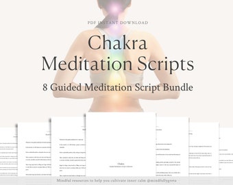 Chakra Guided Meditation Script Bundle Guided Meditation Script Collection 10 Guided Meditations Bundle Meditation Guide PDF