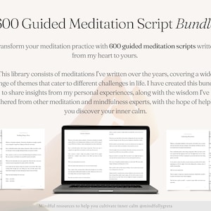 600 Guided Meditation Script Bundle Guided Meditation Script Collection Guided Meditations Bundle Meditation Guide PDF Printable image 2