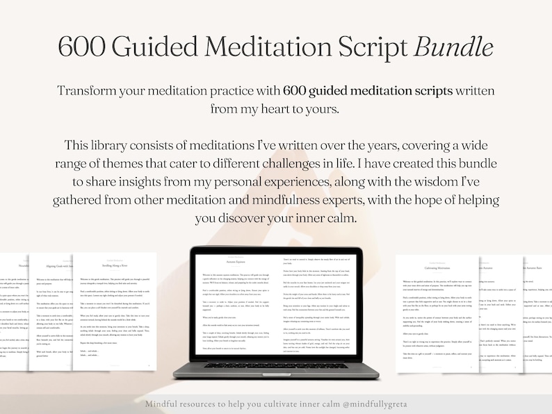 600 Guided Meditation Script Bundle Guided Meditation Script Collection Guided Meditations Bundle Meditation Guide PDF Printable image 2