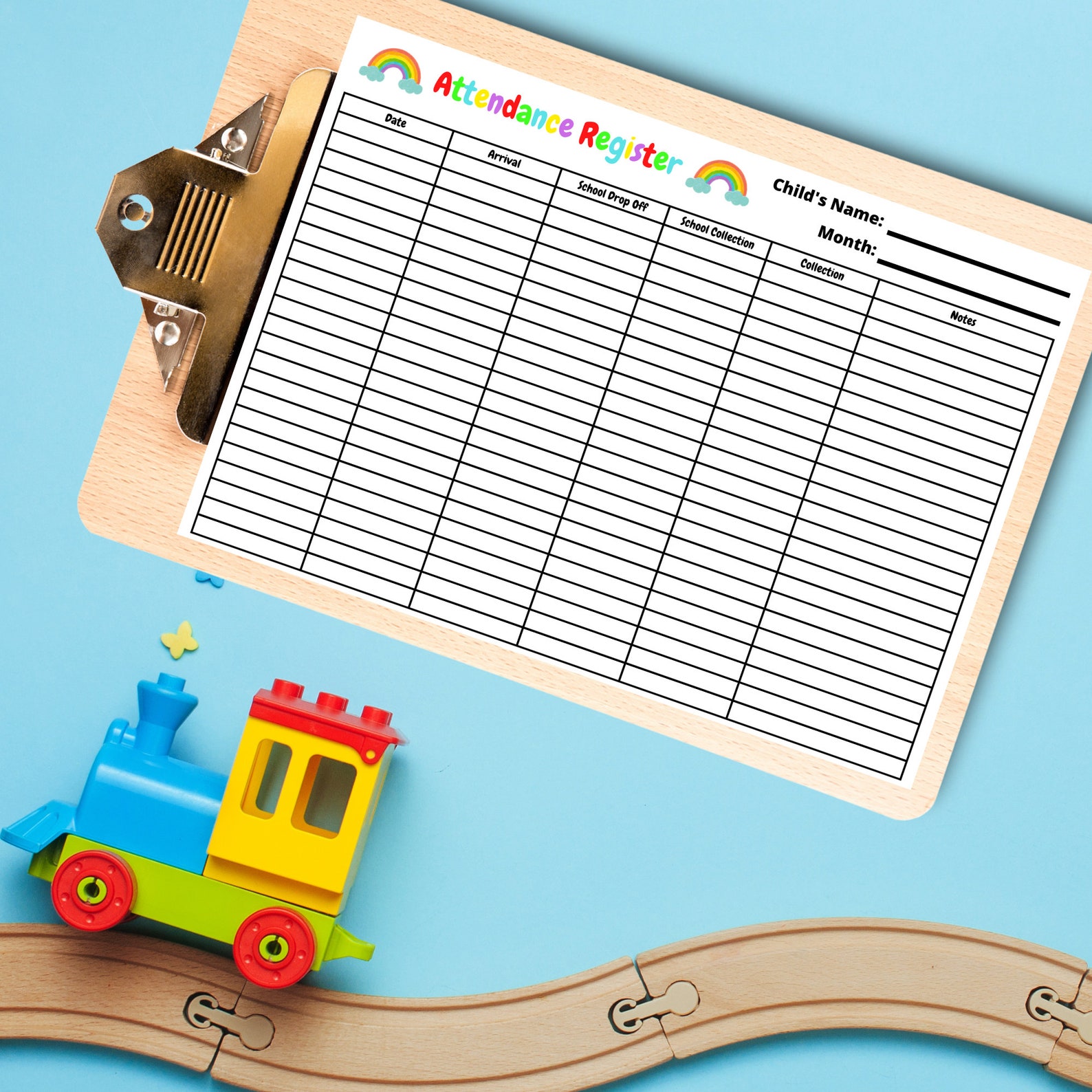 Childcare Attendance Register Roster Monthly Attendance - Etsy