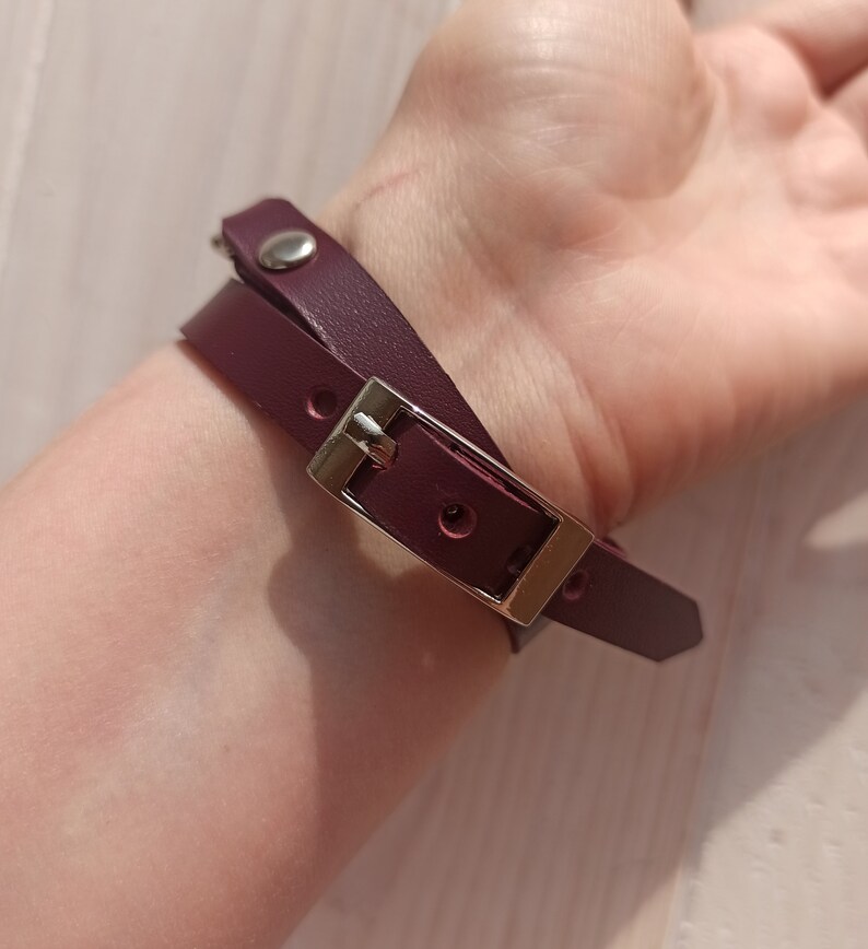Gift ideas Bracelet with chain Genuine leather bracelet