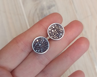 Stud earrings, Stingray leather earrings, Homemade earrings, Ukraine shops