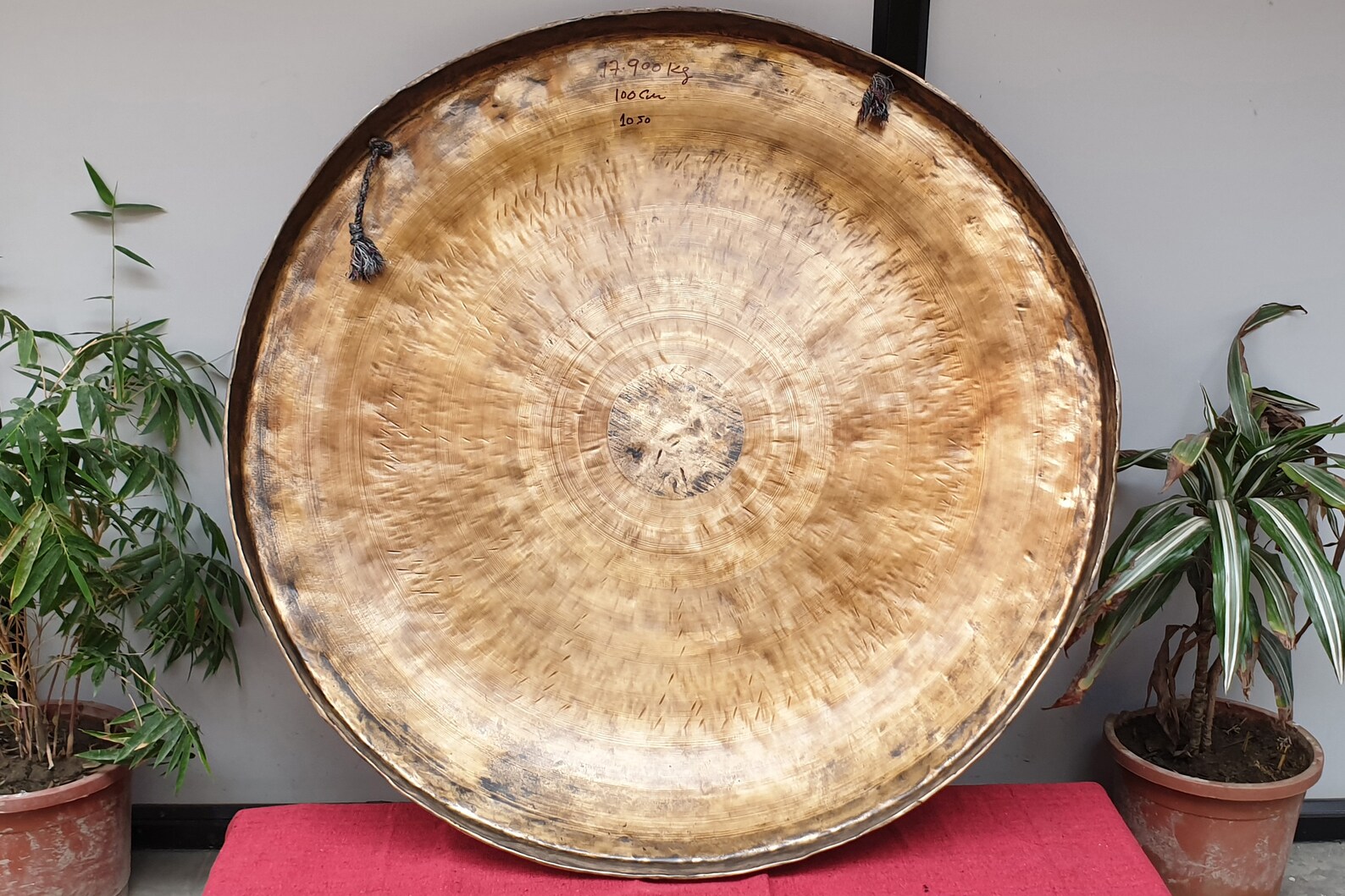 Extra Large 100 Cm Temple Gong From Nepal Perfect Resonating Etsy