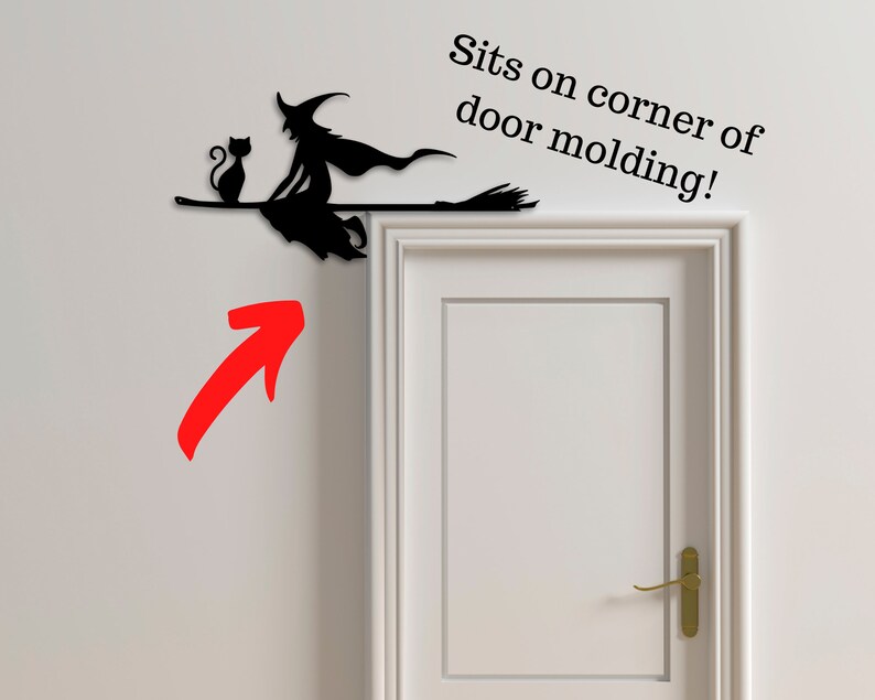 Halloween Door Corner Sign Witch Halloween Decor Halloween image 0