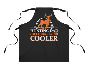 Deer Hunting Cooking Apron Dad Gift, BBQ Apron, Gift for Dad, Birthday Present, Christmas Gift, Fathers Day Hunting Gift