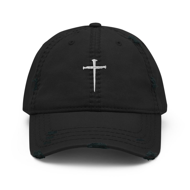 Three Nail Cross Hat 3 Nail Cross Cap Embroidered Hat - Etsy