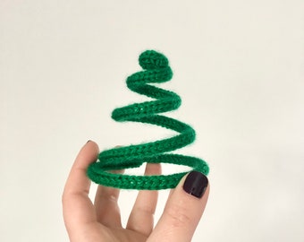 Mini Knitted Wire Christmas Tree Decor Decoration Small Green Tree