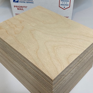 Baltic Birch Plywood 8x10: 3mm Laser wood - Woodworking Material (20 pc)