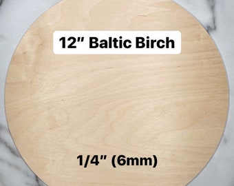 12” Birch Circles for Door Hanger Signs | 1/4" Blank Plywood Rounds | Wooden Mandala Blanks | DIY Door Hanger | Unfinished Wood Circles