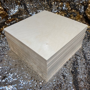 12"x12" 1/8" Birch Plywood | 3mm Baltic Birch Wood | Glowforge Ready | CNC Laser Woodworking Supplies | Natural | Unfinished (11.75x11.75)