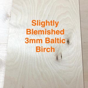 Slightly Blemished pieces 1/8” (3mm) Baltic Birch Plywood   Glowforge Plywood- Laser Ready