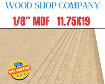 1/8" MDF Draft Board: 12x20 Laser wood Ready Material