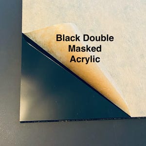 Black Cast Acrylic Sheet: 12x20 Laser Ready, Paper Masked