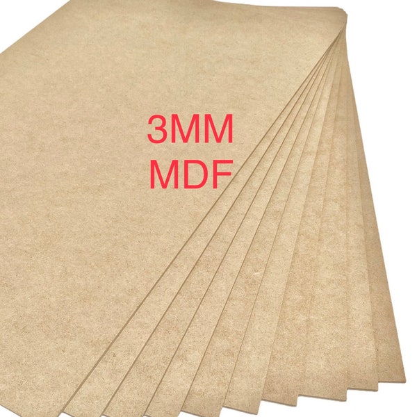 MDF 1/8” (3mm) Sanded 20 sheets 12x20 actual size (11.75x19.75)Medium Density Fiberboard Draftboard Glowforge-laser materials-Craft Supplies