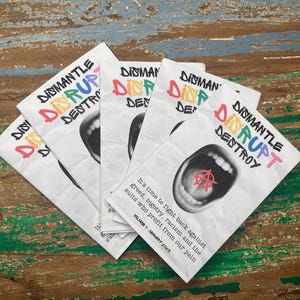 Anarchist Zine, Anti-Capitalism, Punk Zine, Human Rights, Anarcho Punk, Dismantle Disrupt Destroy - Volume 1 - January 2025 - printed