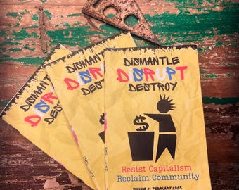 Anarchist Zine, Anti-Capitalism, Punk Zine, Human Rights, Anarcho Punk, Dismantle Disrupt Destroy - Volume 2- February 2025 - printed